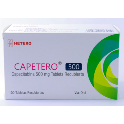 CAPETERO 500, Capecitabina 500mg Tableta recubierta.