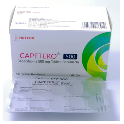 CAPETERO 500, Capecitabina 500mg Tableta recubierta.