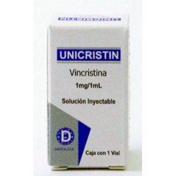 Unicristin, Vincristina 1mg/1mL, Solución Inyectable