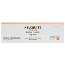 Neugrast 300mcg/mL, Solucion Inyectable-Filgrastim