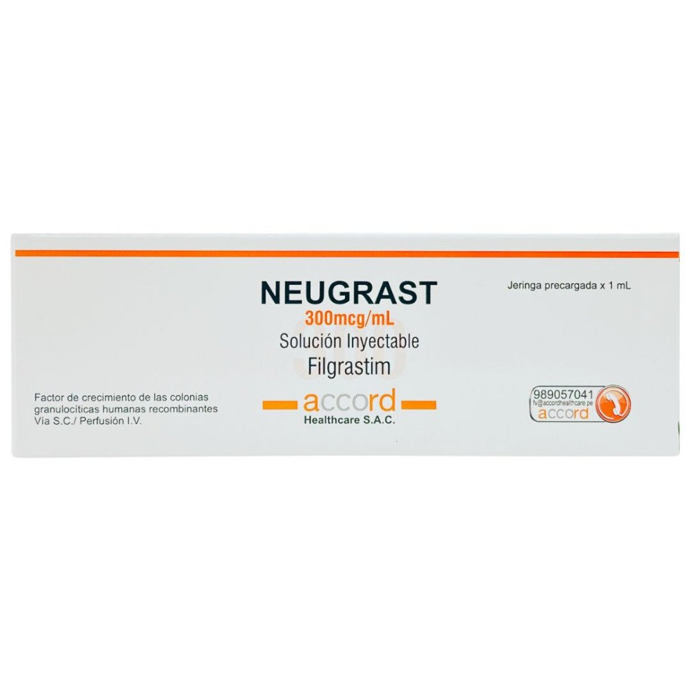 Neugrast 300mcg/mL, Solucion Inyectable-Filgrastim