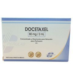 DOCETAXEL 80 mg/2mL Concentrado y Disolvente para Solución para Perfus