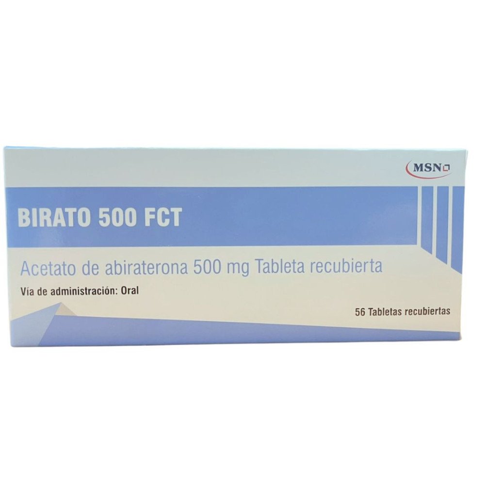 BIRATO 500 FCT Acetato de abiraterona 500 mg Tableta recubierta