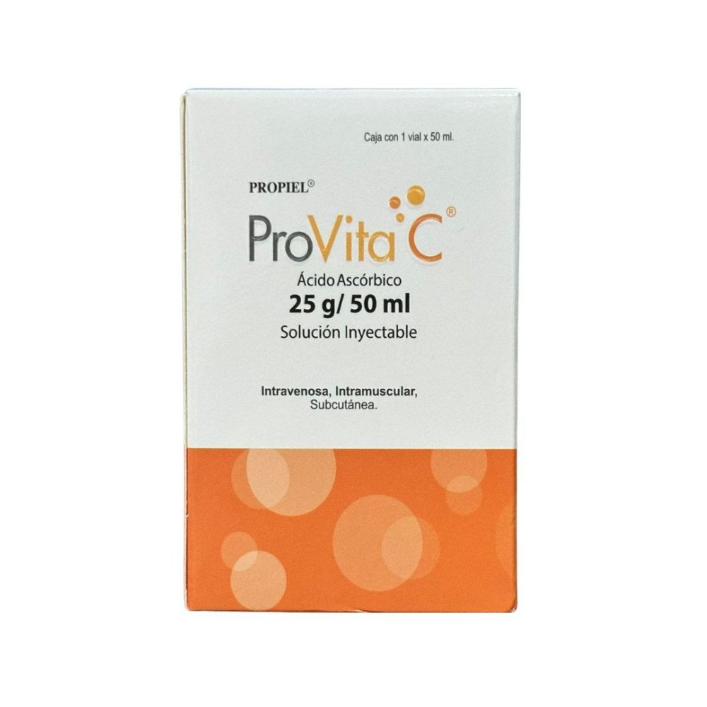 ProVita C Ácido Ascórbico 25g/50ml Solución Inyectable ProVita C Ácido Ascórbico 25g/50ml Solución Inyectable