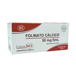 FOLINATO CÁLCICO 50 mg / 5mL Solución Inyectable