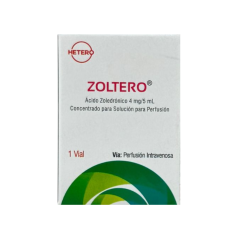 Zoltero, Ácido Zoledrònico 4mg/5mL, Concentrado para Solución para Per