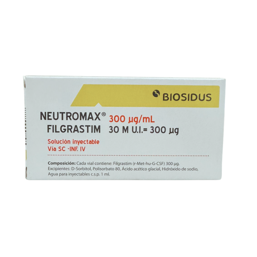 NEUTROMAX 300 ug/ml FILGRASTIM 30. 300 ug Solución inyectable NEUTROMAX 300 ug/ml FILGRASTIM 30. 300 ug Solución inyectable
