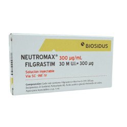 NEUTROMAX 300 ug/ml  FILGRASTIM 30. 300 ug Solución inyectable