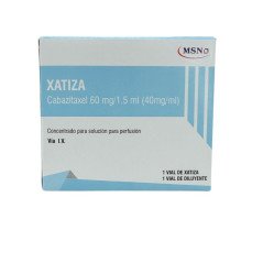 XATIZA Cabazitaxel  60 mg/1.5 ml (40mg/ml) Concentrado para solución p