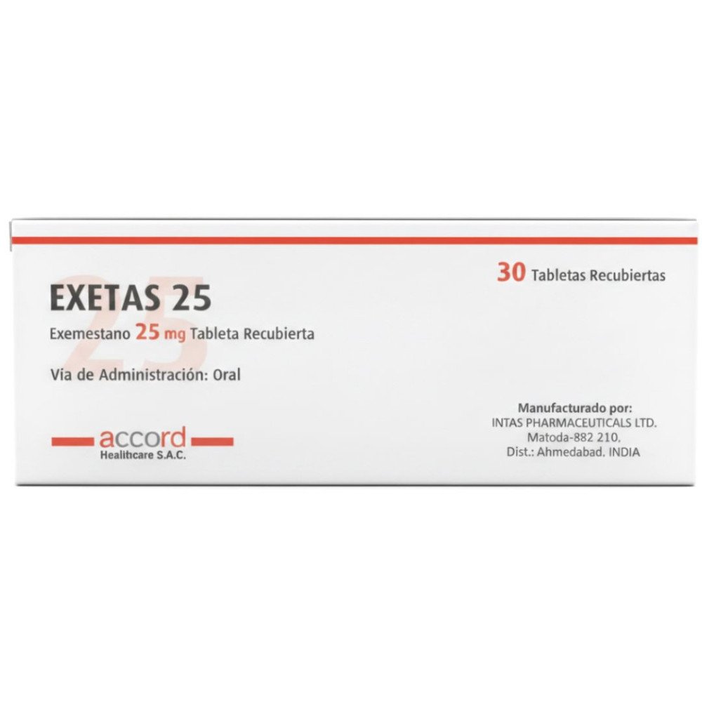 EXETAS 25 Exemestano 25 mg Tableta recubierta
