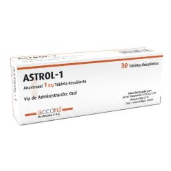 ASTROL - 1 Anastrozol 1 mg Tableta Recubierta
