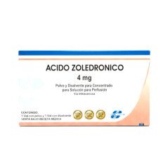 ÁCIDO ZOLEDRÓNICO 4 mg Polvo y Disolvente para Concentrado Para Perfus