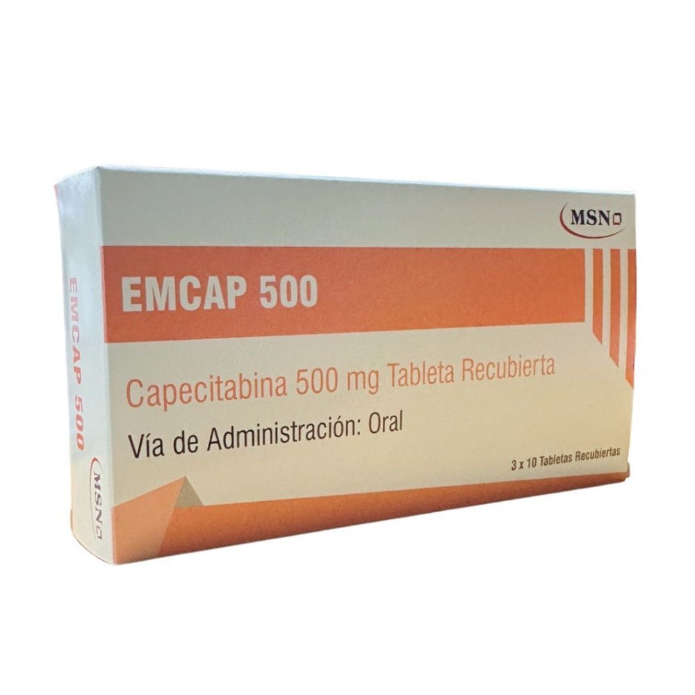 EMCAP 500 Capecitabina 500 mg Tableta Recubierta