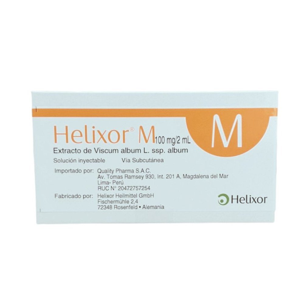 Helixor M 100mg/2mL Extracto de Viscum album. L ssp. album. Solución inyectable