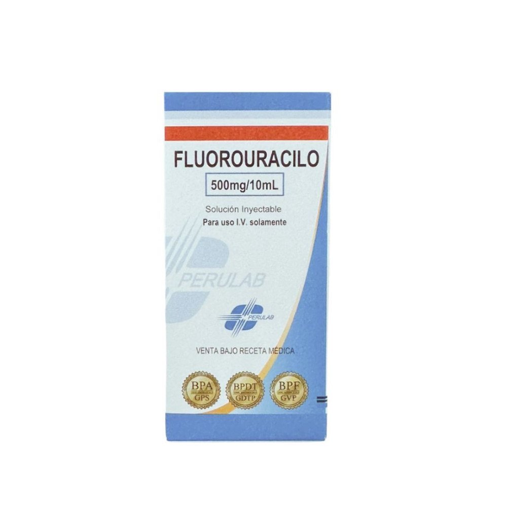 FLUOROURACILO 500 mg/10mL Solución inyectable para uso I.V.