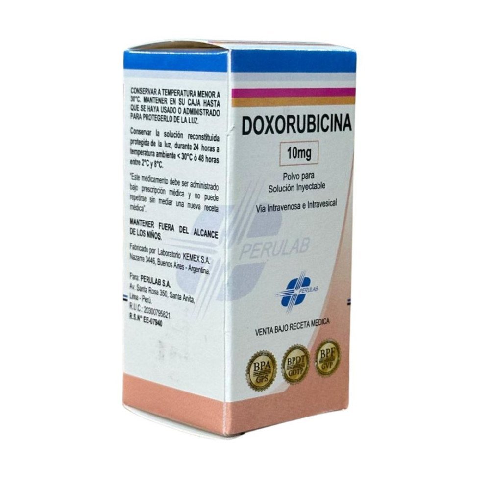 Doxorubicina 10mg, Polvo para Solución Inyectable