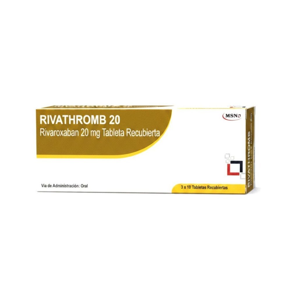 RIVATHROMB 20 Rivaroxaban 20mg Tableta Recubierta