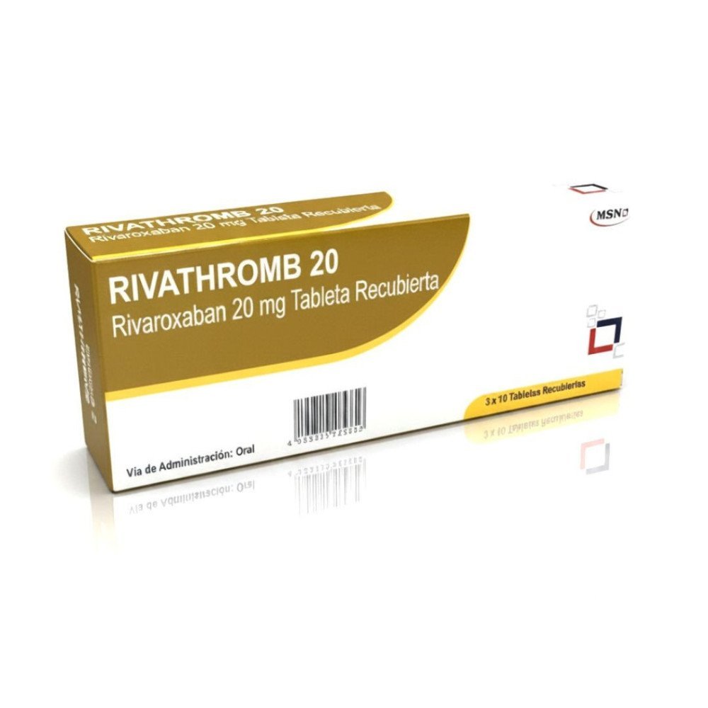 RIVATHROMB 20 Rivaroxaban 20mg Tableta Recubierta