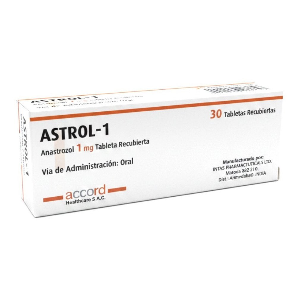 ASTROL - 1 Anastrozol 1 mg Tableta Recubierta