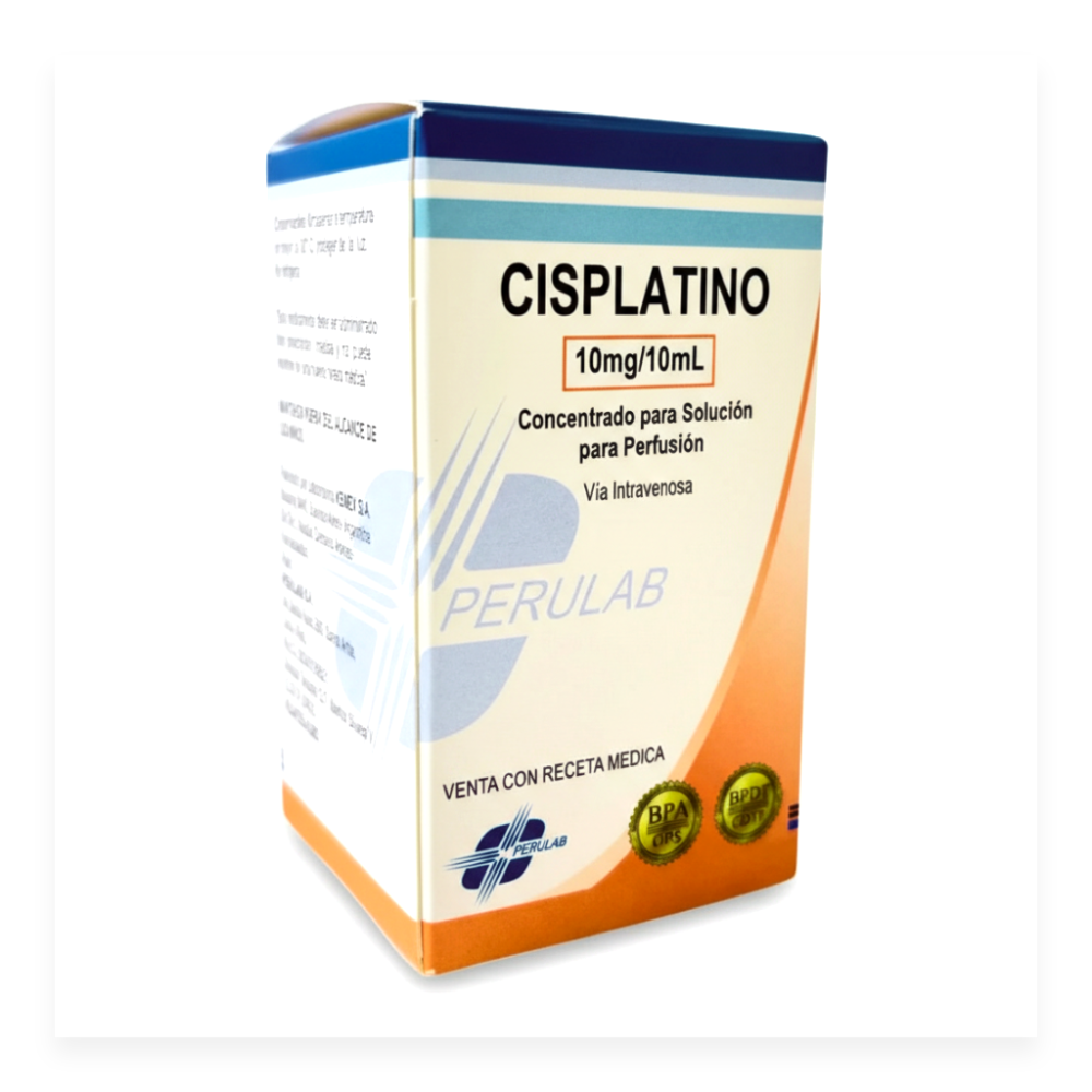 Cisplatino 10mg/10mL, Concentrado para Solución para Perfusión