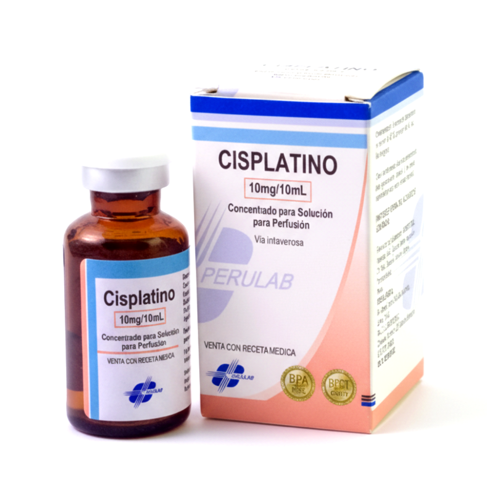 Cisplatino 10mg/10mL, Concentrado para Solución para Perfusión