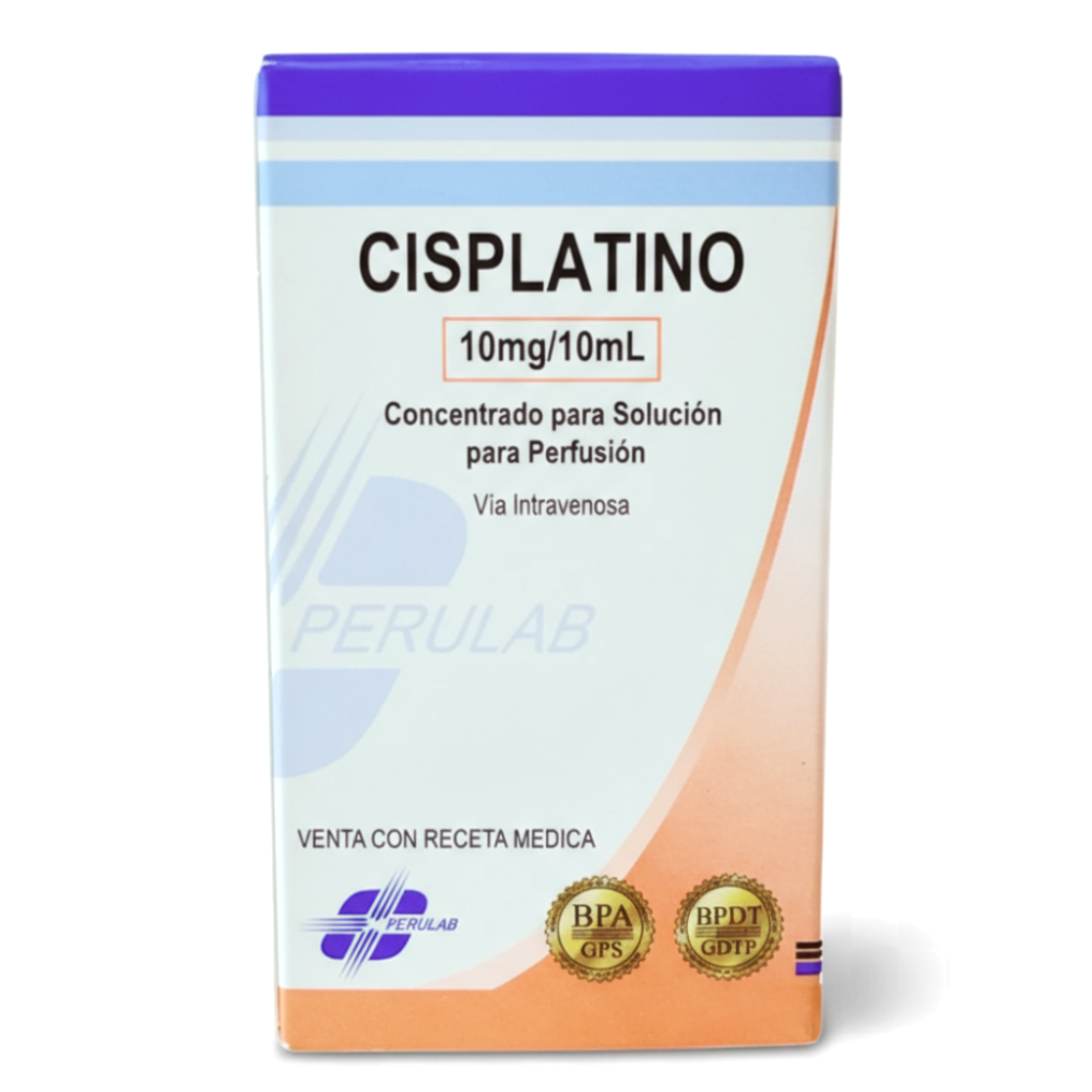 Cisplatino 10mg/10mL, Concentrado para Solución para Perfusión