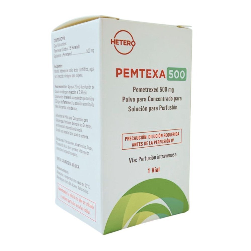 PEMTEXA 500 Pemetrexed 500 mg Polvo para Concentrado para solución para perfusión
