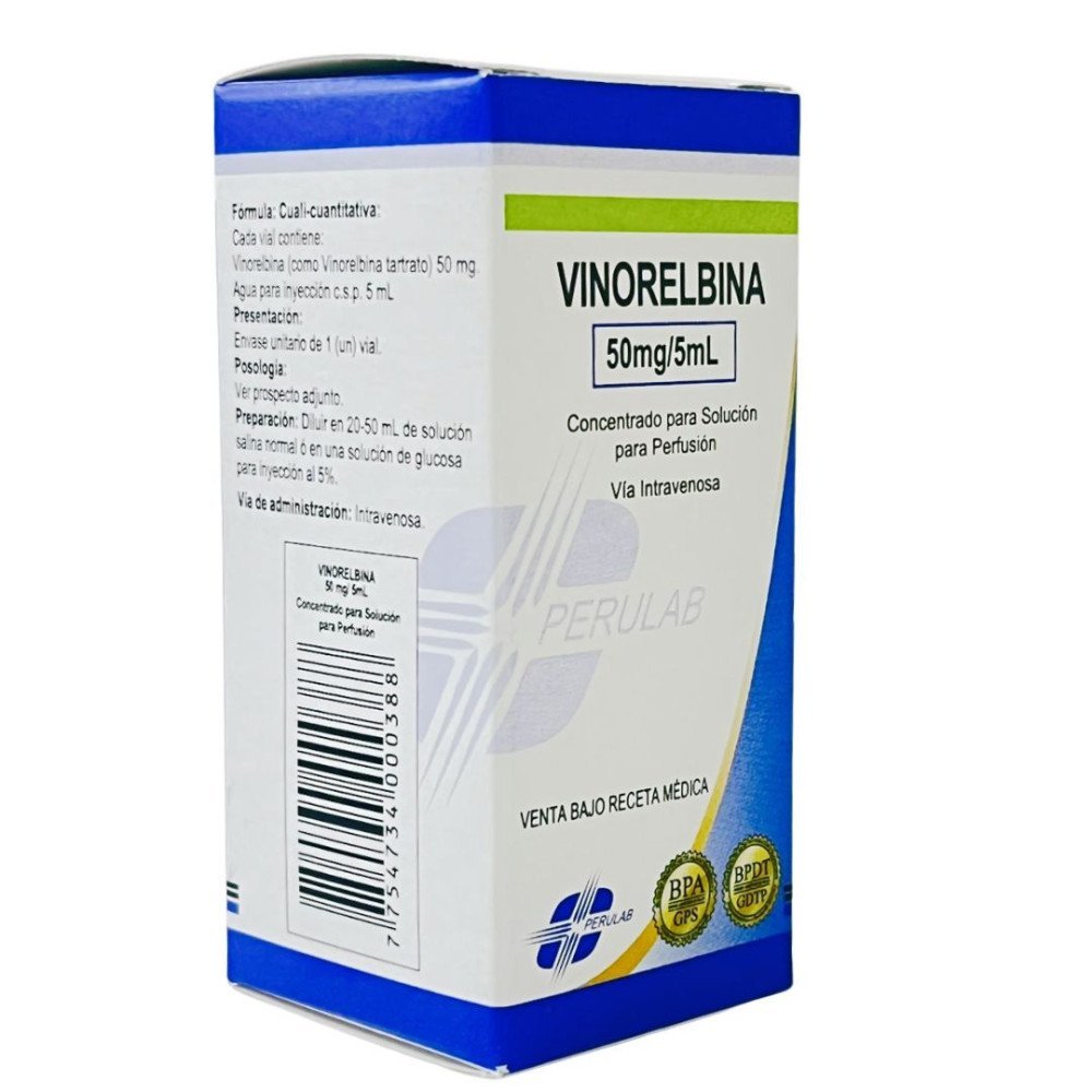 Marca: VINORELBINA 50mg/5mL Concentrado para Solución para Perfusión Vía Intravenosa