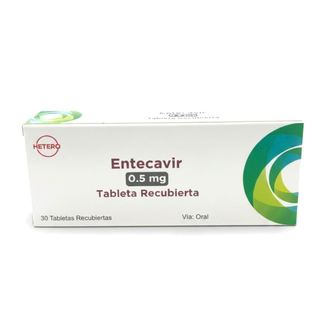 Entecavir 0.5mg, Tableta Recubierta, Hetero