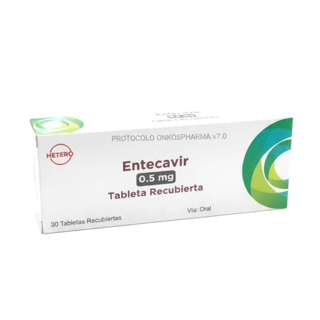 Entecavir 0.5mg, Tableta Recubierta, Hetero
